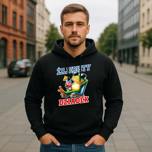 Bluza z kapturem dla dziadka - Żajebisty dziadek D27 - StoryCups.pl