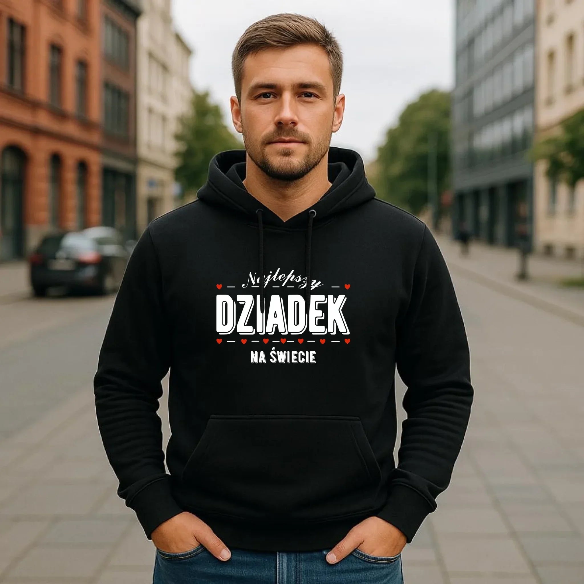 Bluza z kapturem dla dziadka - Najlepszy dziadek na świecie D23 - StoryCups.pl