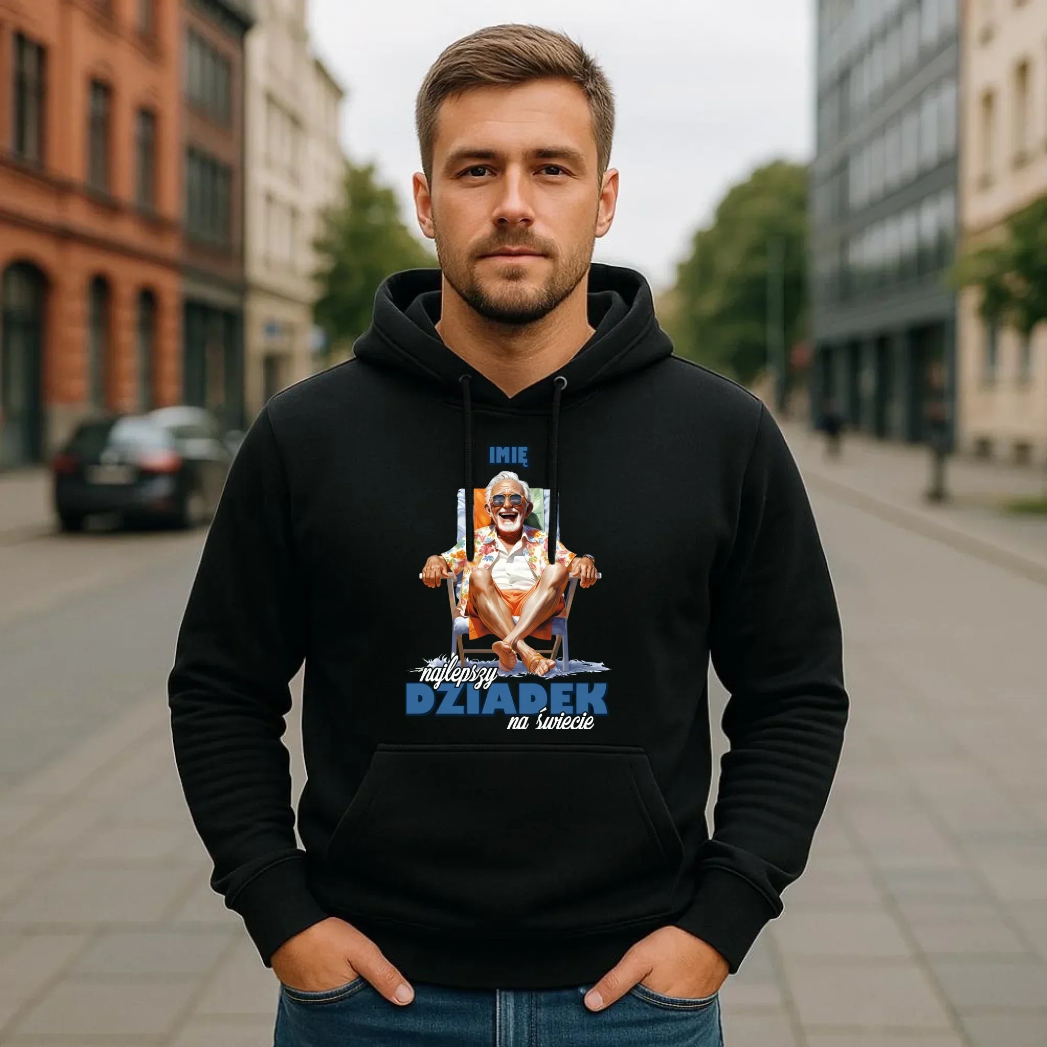 Bluza z kapturem dla dziadka - Najlepszy Dziadek na świecie - personalizowana D14 - StoryCups.pl
