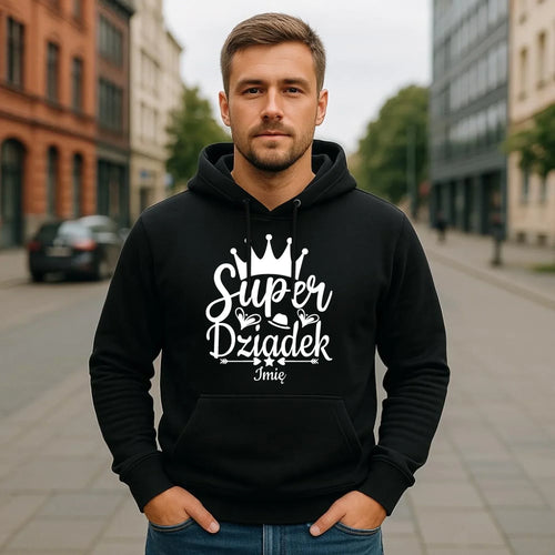 Bluza z kapturem dla dziadka - Super Dziadek - personalizowana D03 - StoryCups.pl