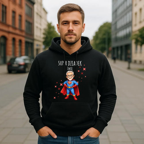 Bluza z kapturem dla dziadka - Super Dziadek - personalizowana D02 - StoryCups.pl