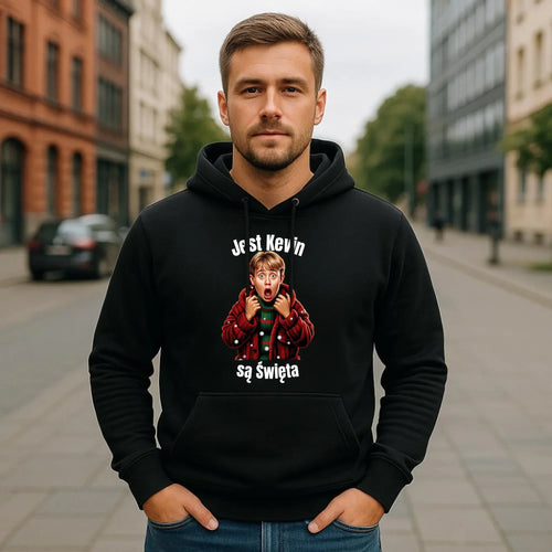 Bluza męska z kapturem świąteczna - Jest Kevin są święta BN27 - StoryCups.pl