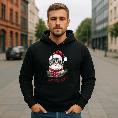 Bluza męska z kapturem świąteczna - Warm, Chonky Wishes BN36 - StoryCups.pl