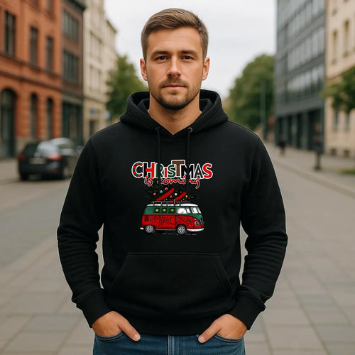 Bluza męska z kapturem świąteczna - Kamper Christmas is coming BN42 - StoryCups.pl