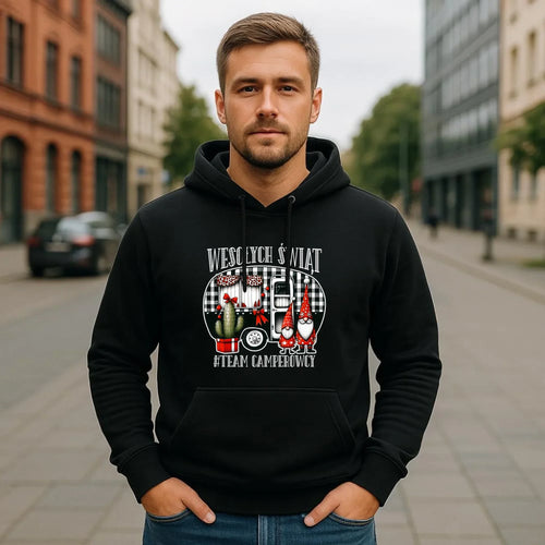 Bluza męska z kapturem świąteczna - Wesołych Świąt Team Camperowcy BN44 - StoryCups.pl