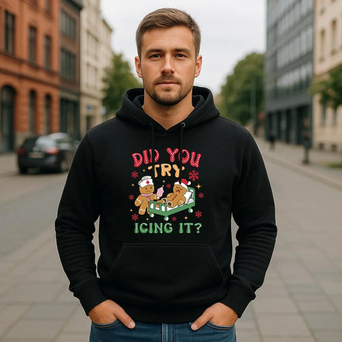 Bluza męska z kapturem świąteczna - Did you try icing it? BN78 - StoryCups.pl