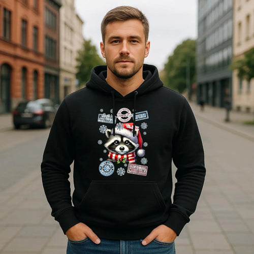 Bluza męska z kapturem świąteczna - Szop - Przesyłka od Mikołaja BN104 - StoryCups.pl