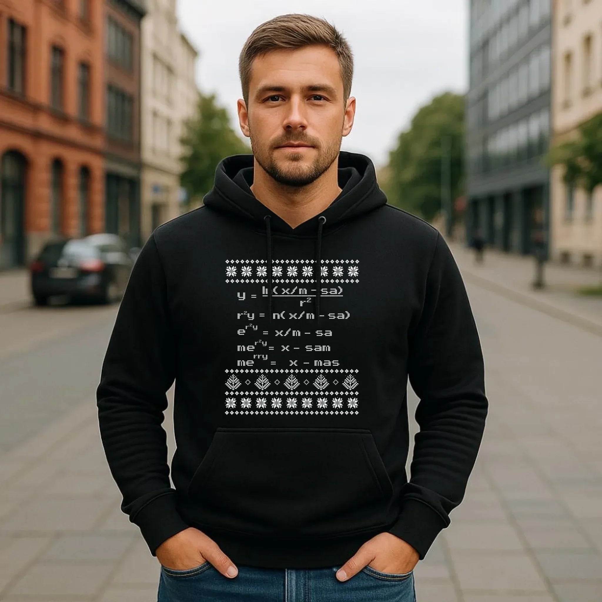 Bluza męska z kapturem świąteczna - Zadanie matematyczne BN108 - StoryCups.pl