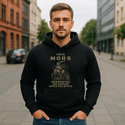 Bluza męska z kapturem - prezent dla morsa - Mors do zadań specjalnych - personalizowana HM07 - StoryCups.pl
