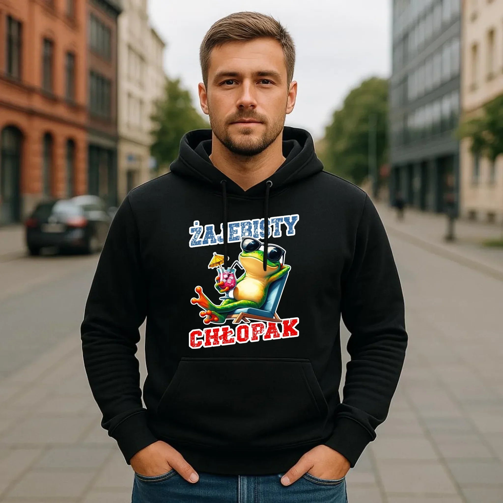 Bluza męska z kapturem - prezent dla chłopaka - Żajebisty chłopak DCH19 - StoryCups.pl