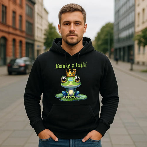 Bluza męska z kapturem - Książę z bajki - prezent dla chłopaka męża narzeczonego DCH09 - StoryCups.pl