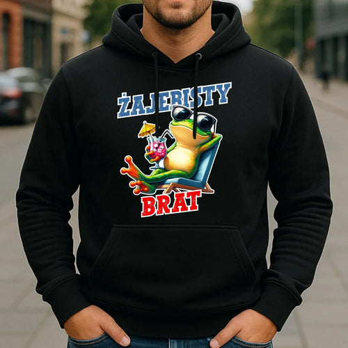 Bluza męska z kapturem dla brata - Żajebisty Brat DB01 - StoryCups.pl