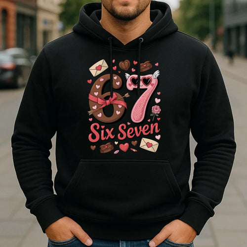 Bluza męska z kapturem - Miłość Six Seven 67 W72 - StoryCups.pl