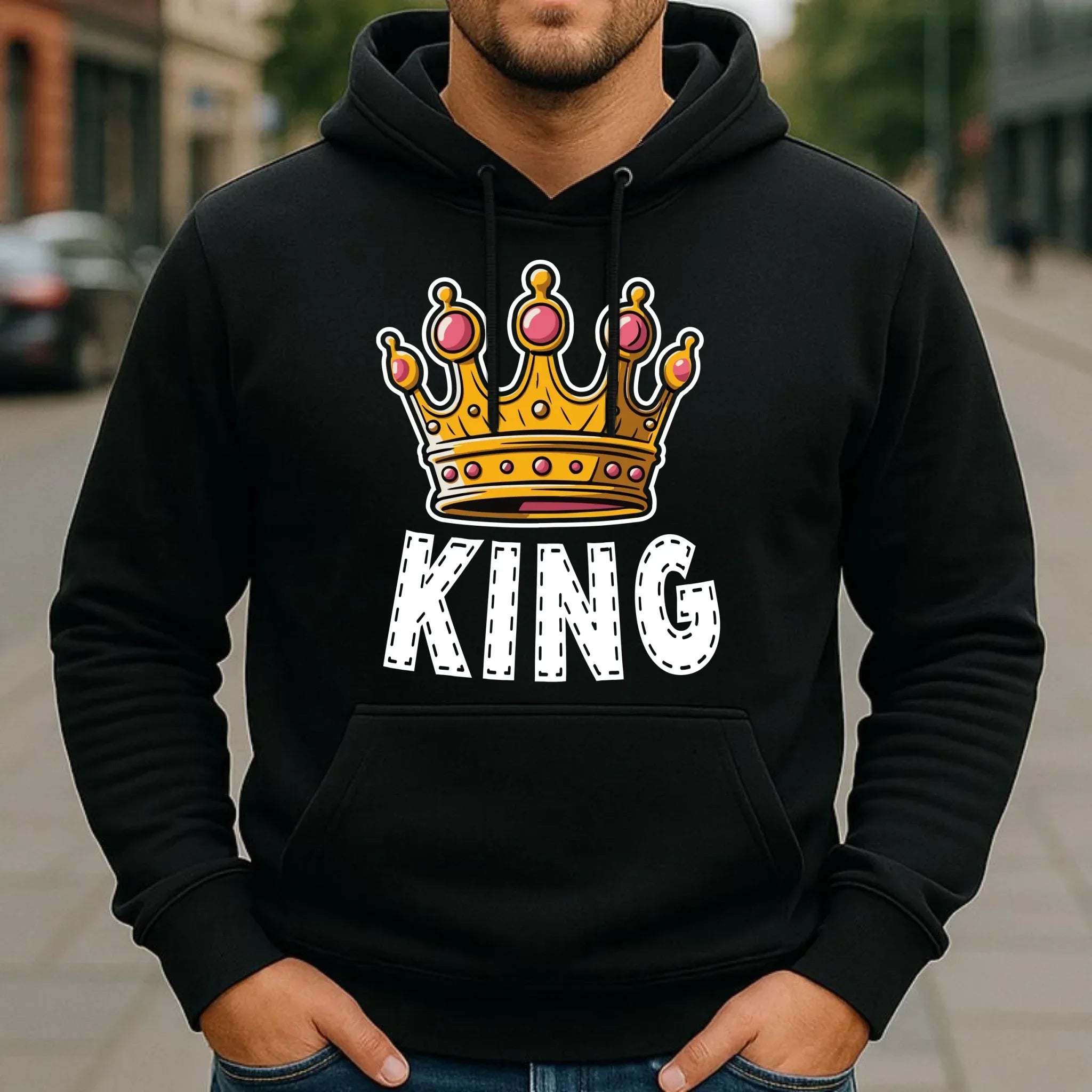 Bluza męska z kapturem - King W41 - StoryCups.pl