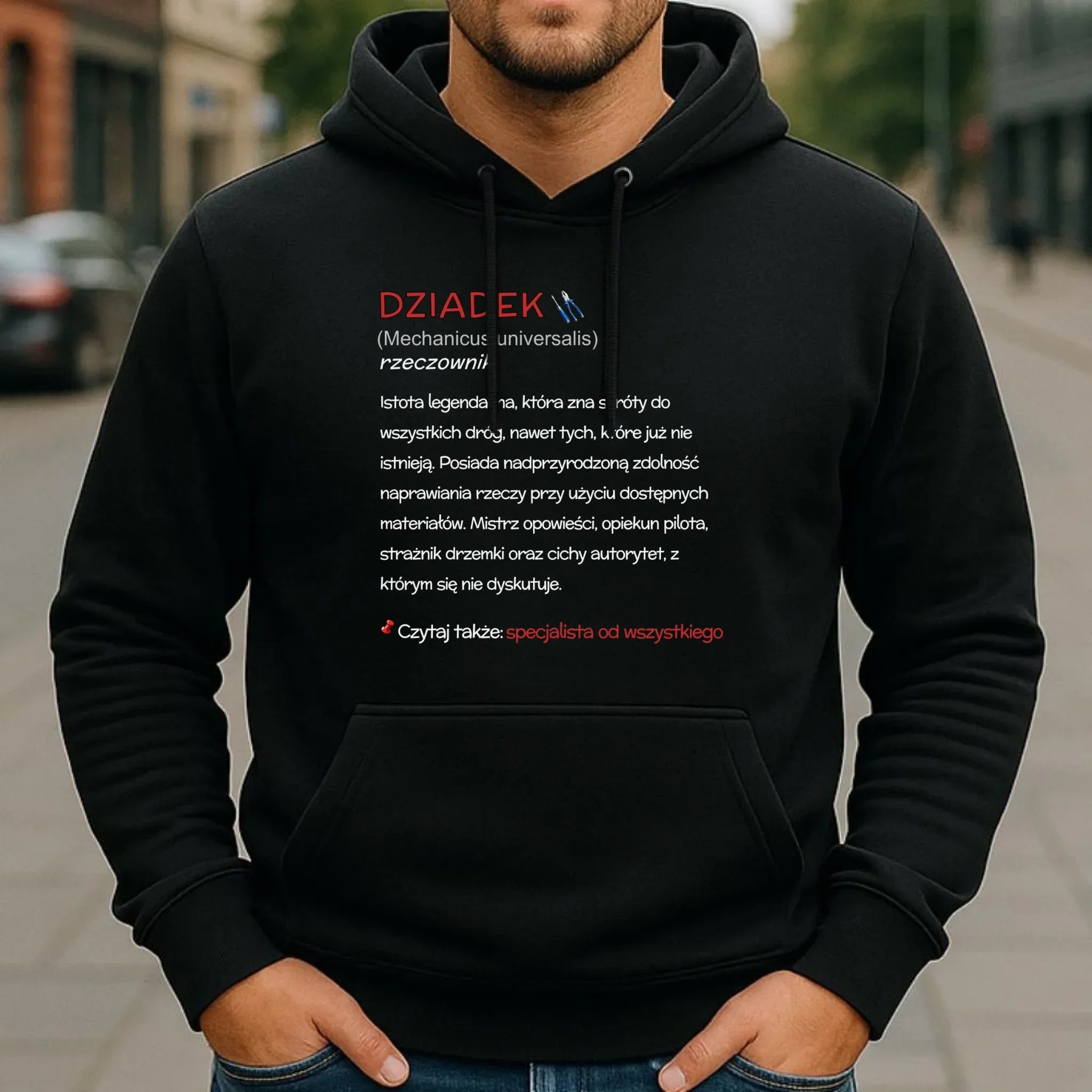Bluza z kapturem dla dziadka - Dziadek śmieszna definicja D43 - StoryCups.pl