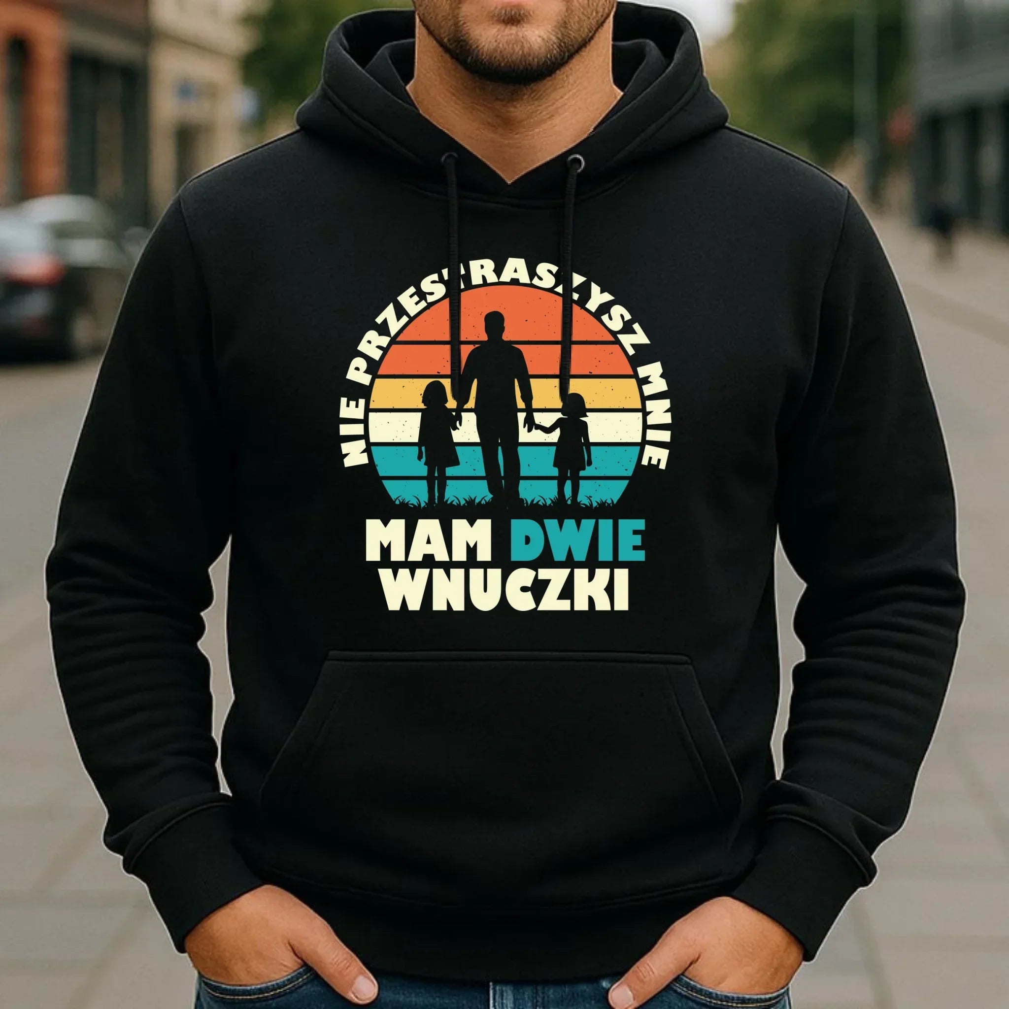 Bluza z kapturem dla dziadka - Nie przestraszysz mnie mam dwie wnuczki D41 - StoryCups.pl