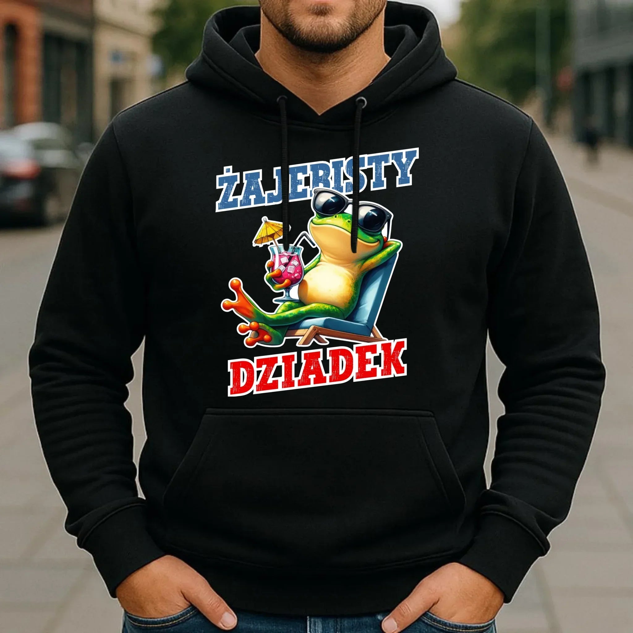 Bluza z kapturem dla dziadka - Żajebisty dziadek D27 - StoryCups.pl