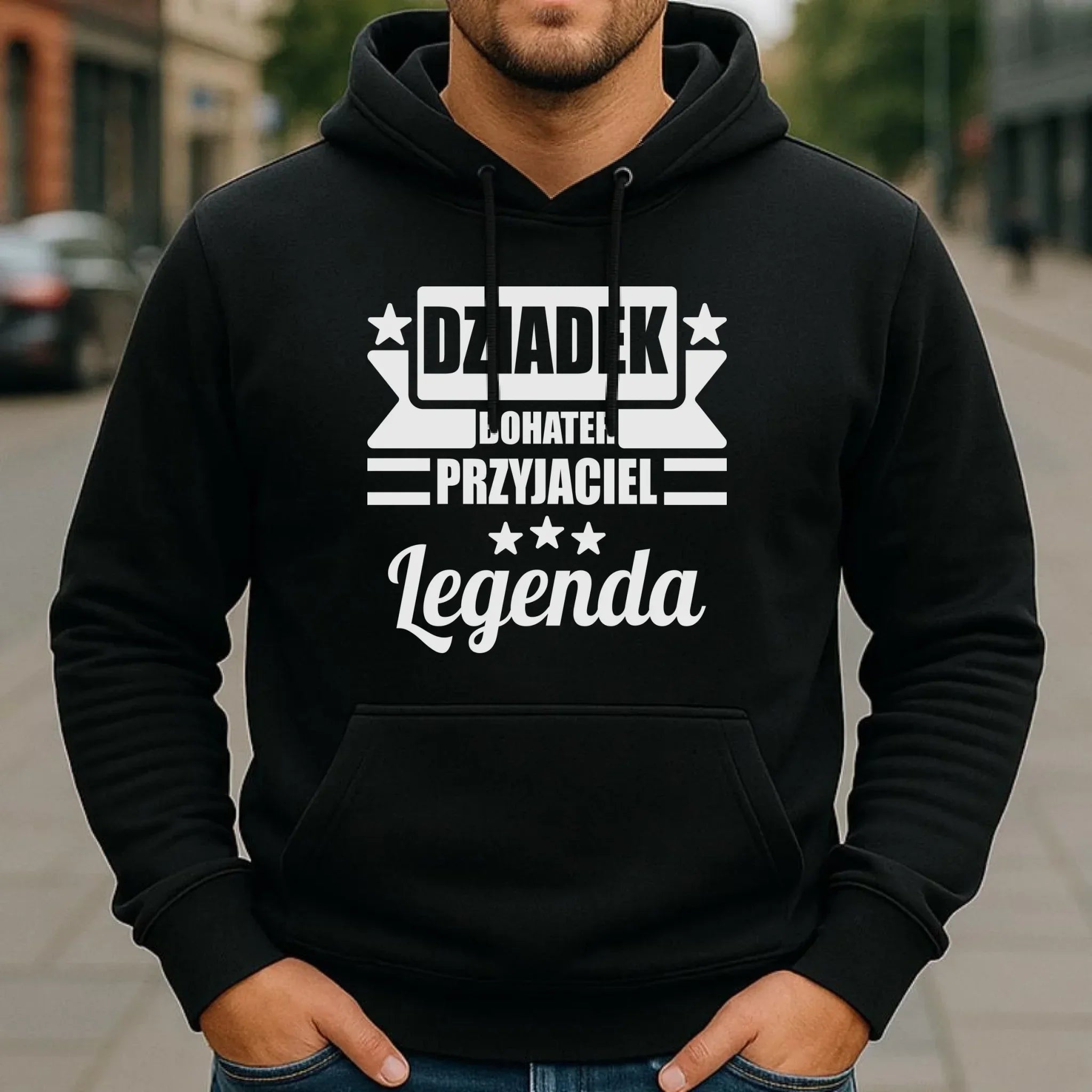Bluza z kapturem dla dziadka - Bohater przyjaciel legenda D20 - StoryCups.pl