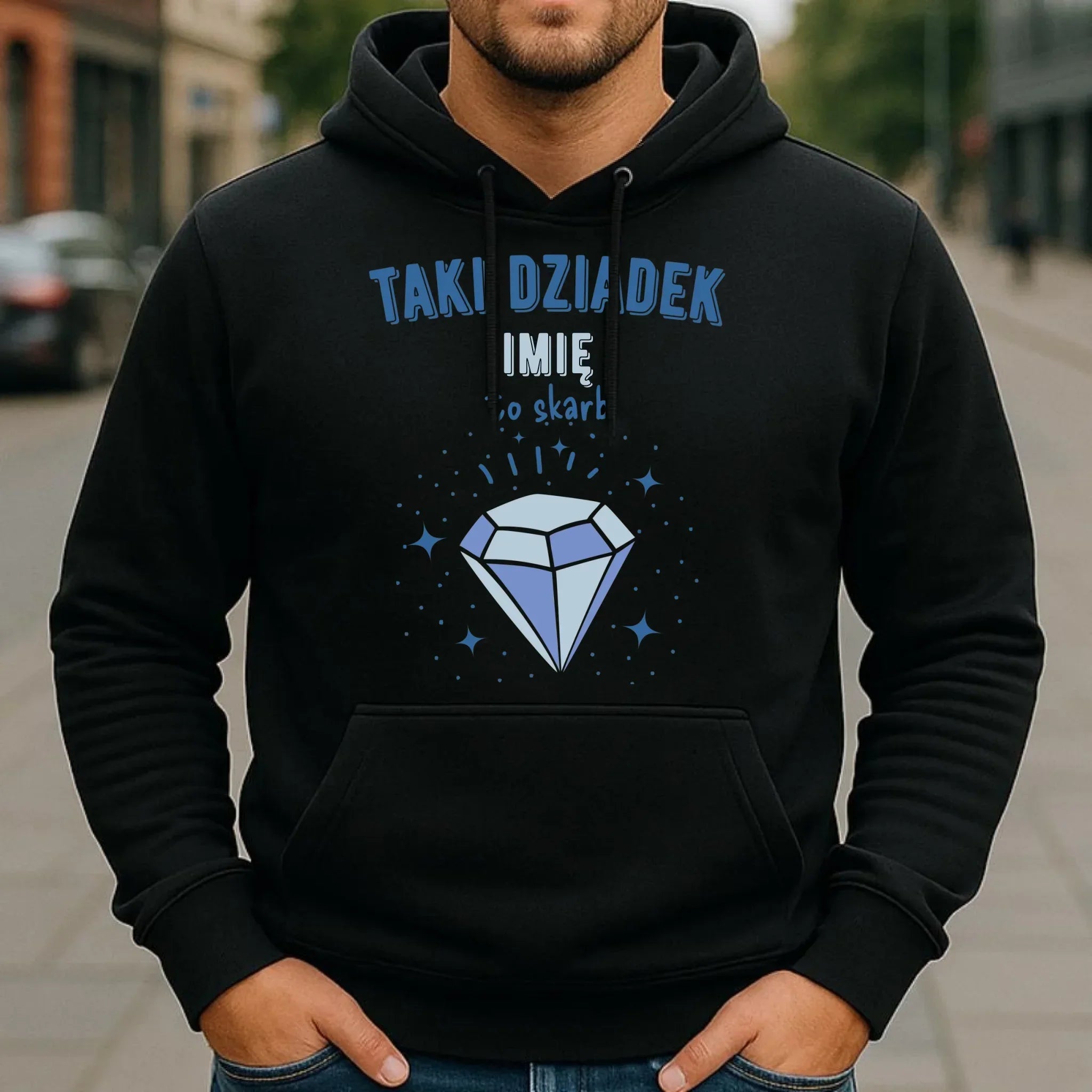 Bluza z kapturem dla dziadka - Taki Dziadek to skarb - personalizowana D06 - StoryCups.pl