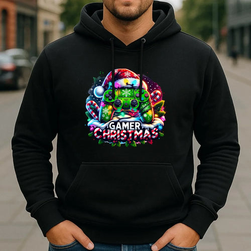 Bluza męska z kapturem świąteczna - prezent dla gracza - Christmas gamer BN22 - StoryCups.pl