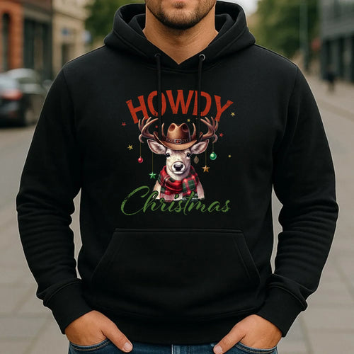 Bluza męska z kapturem świąteczna - Howdy Christmas BN54 - StoryCups.pl