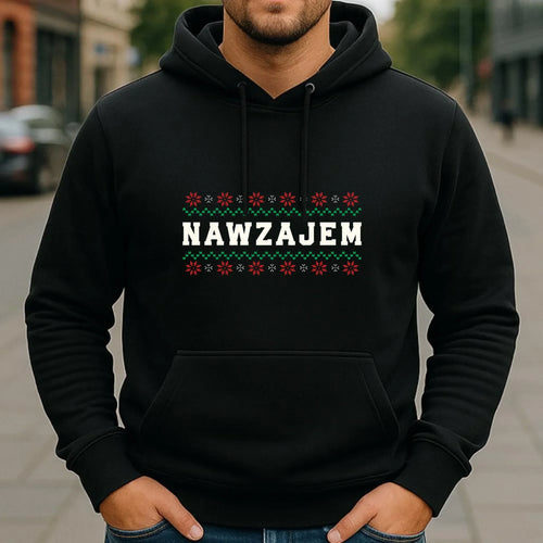 Bluza męska z kapturem świąteczna - Nawzajem BN150 - StoryCups.pl