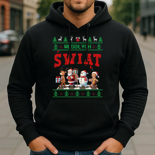 Bluza męska z kapturem świąteczna - Wesołych Świąt BN06 - StoryCups.pl