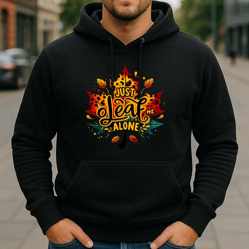 Bluza męska z kapturem jesienna - Just leaf me alone JS22 - StoryCups.pl