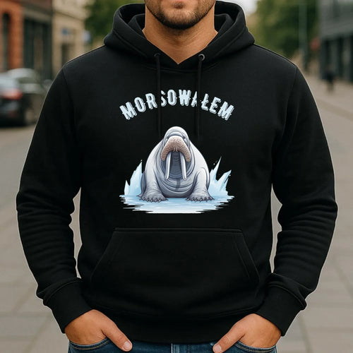 Bluza męska z kapturem dla morsa - Morsowałem HM01 - StoryCups.pl