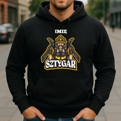 Bluza męska z kapturem - prezent dla górnika - Sztygar - personalizowana G15 - StoryCups.pl