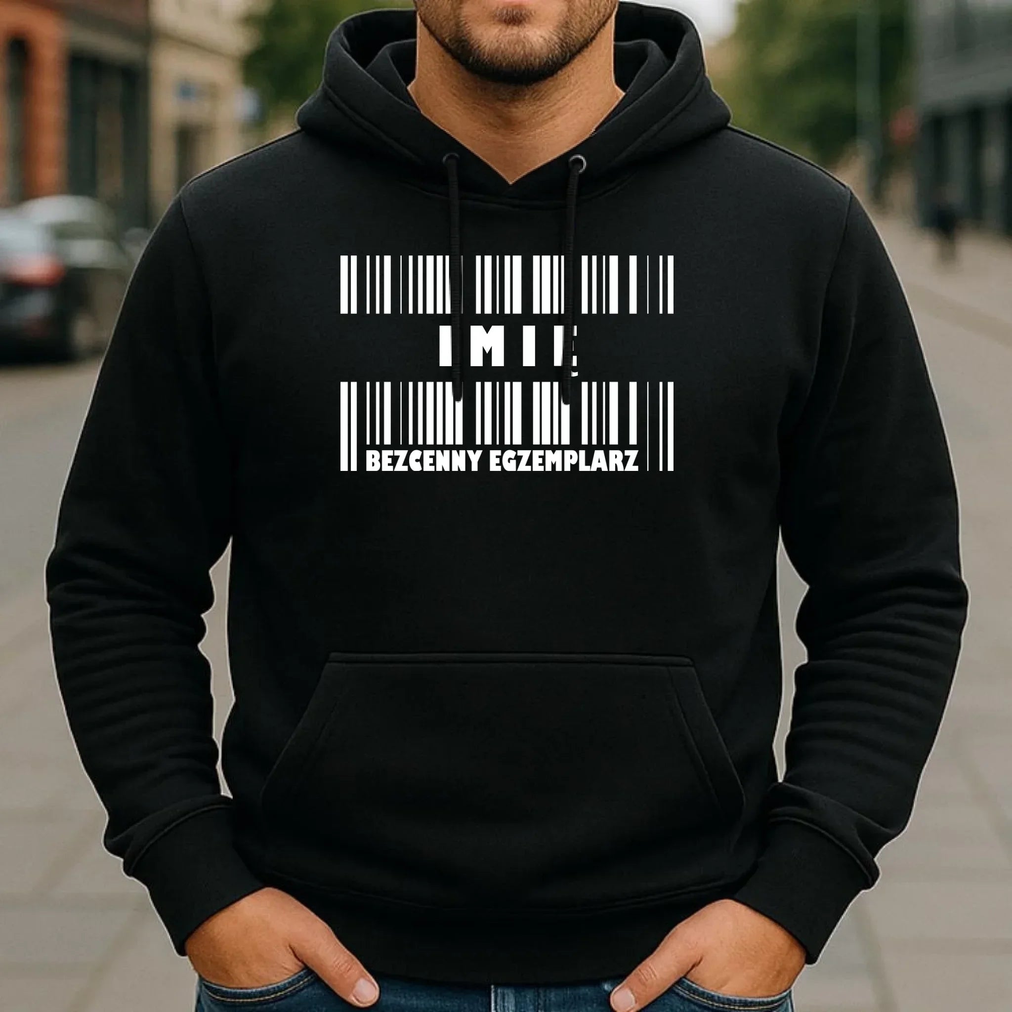 Bluza męska z kapturem - Bezcenny egzemplarz prezent dla niego - personalizowana DCH07 - StoryCups.pl