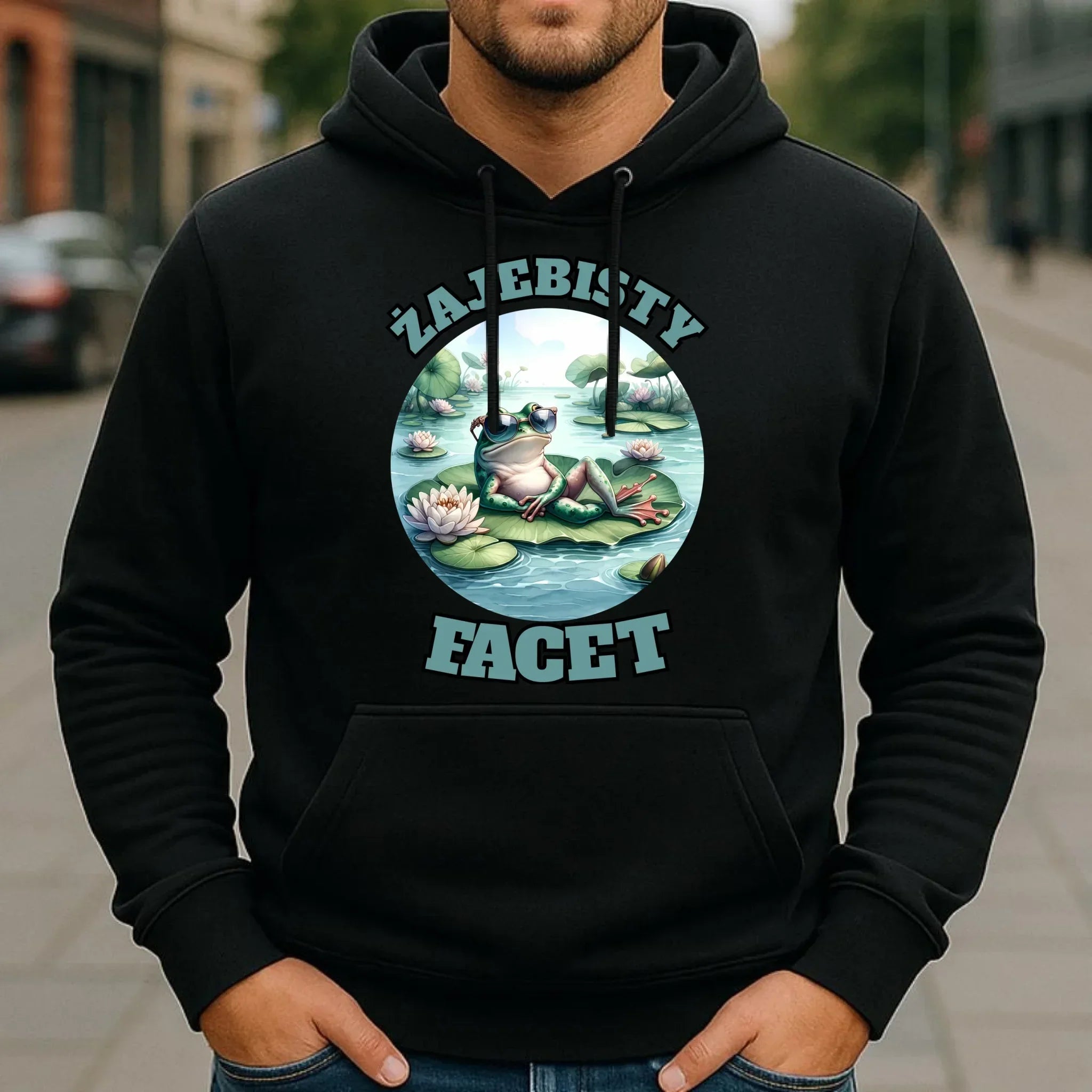 Bluza męska z kapturem - Żajebisty facet DCH08 - StoryCups.pl