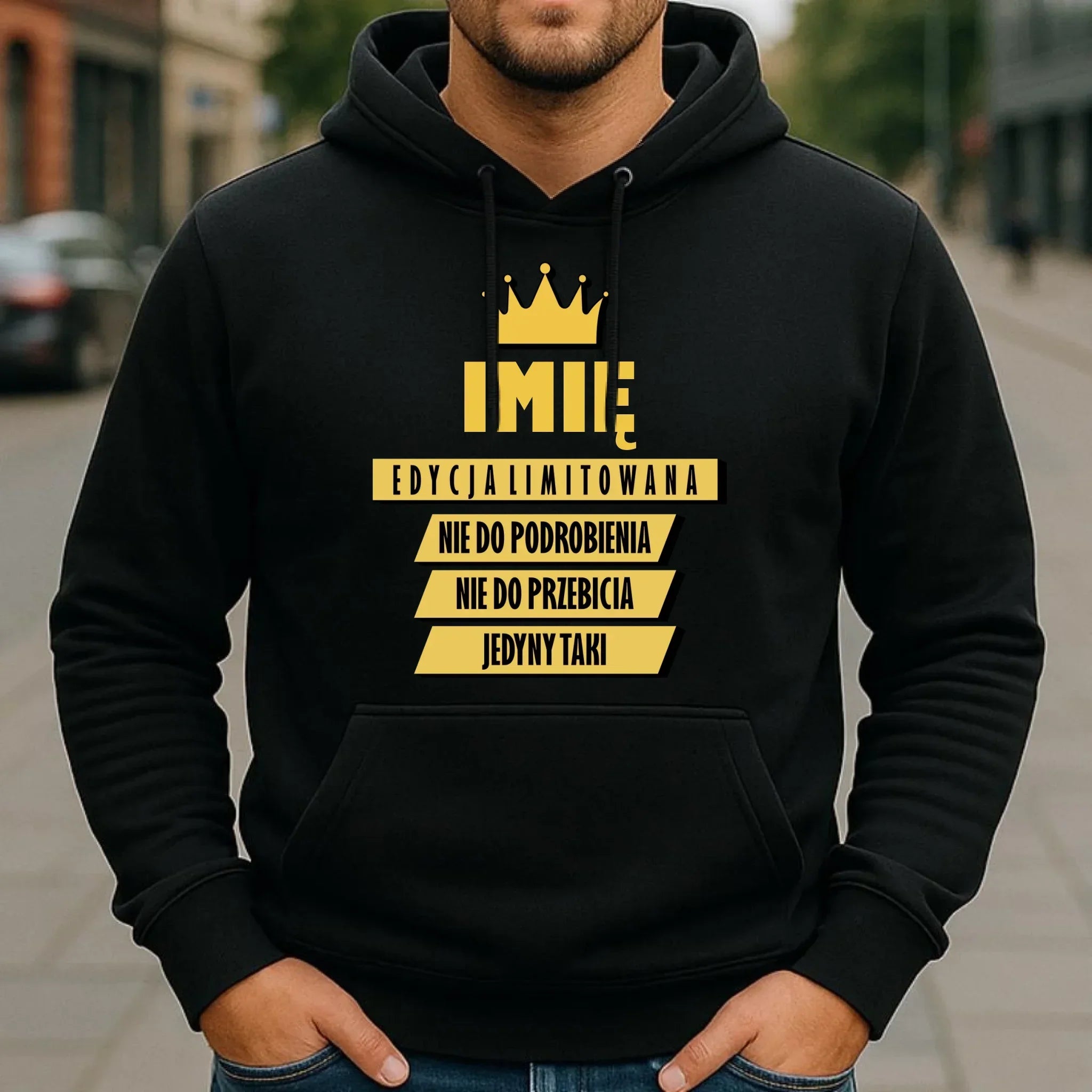 Bluza męska z kapturem - Edycja Limitowana prezent dla niego - personalizowana DCH03 - StoryCups.pl