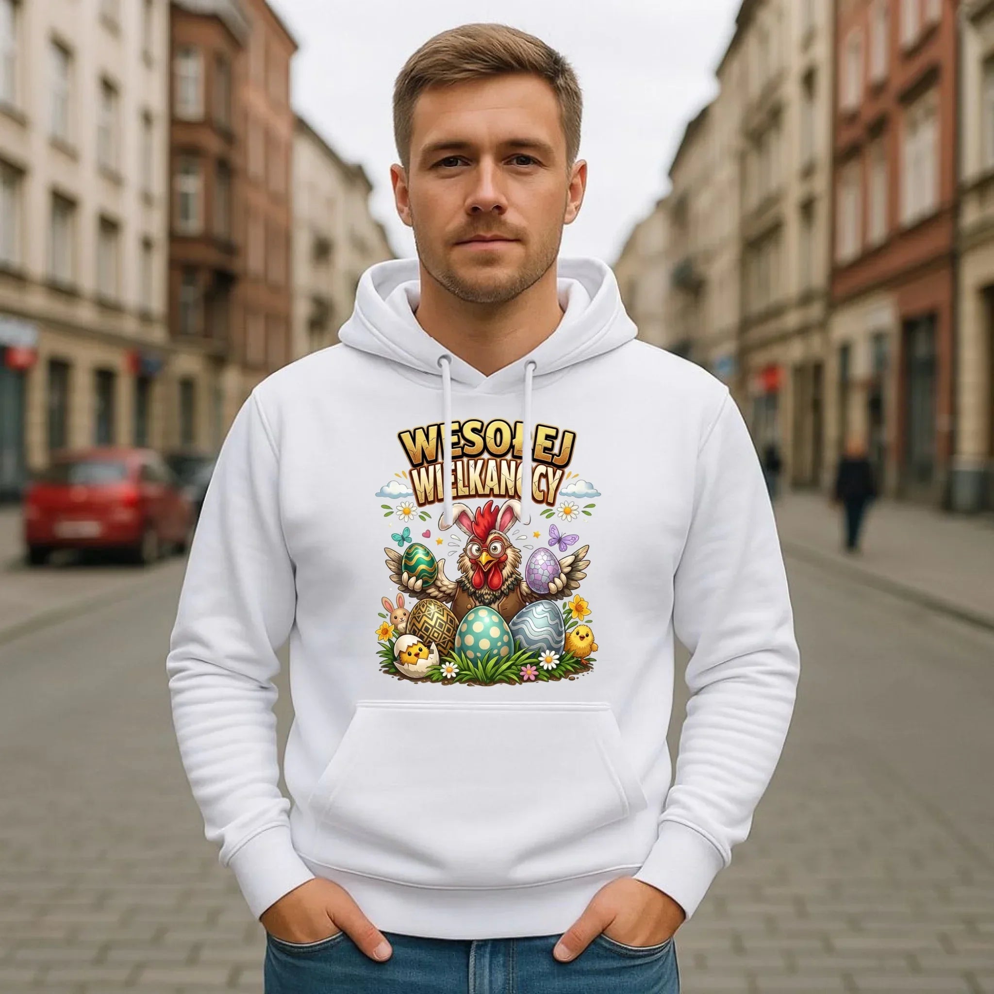 Bluza męska z kapturem wielkanocna - Wesołej Wielkanocy WN20 - StoryCups.pl