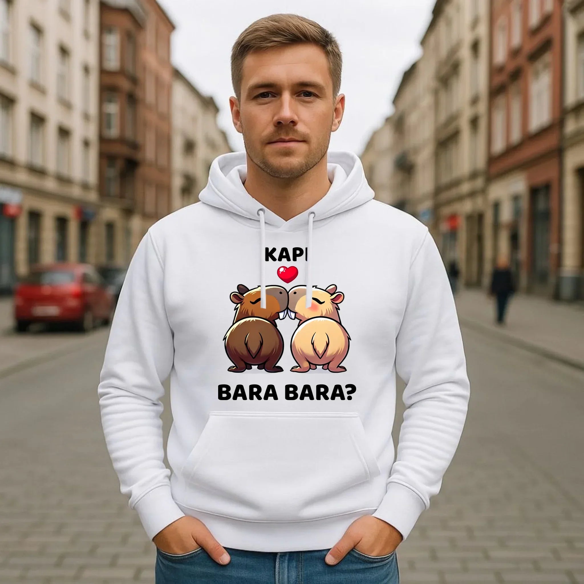 Bluza męska z kapturem - Kapibara bara bara W86 - StoryCups.pl
