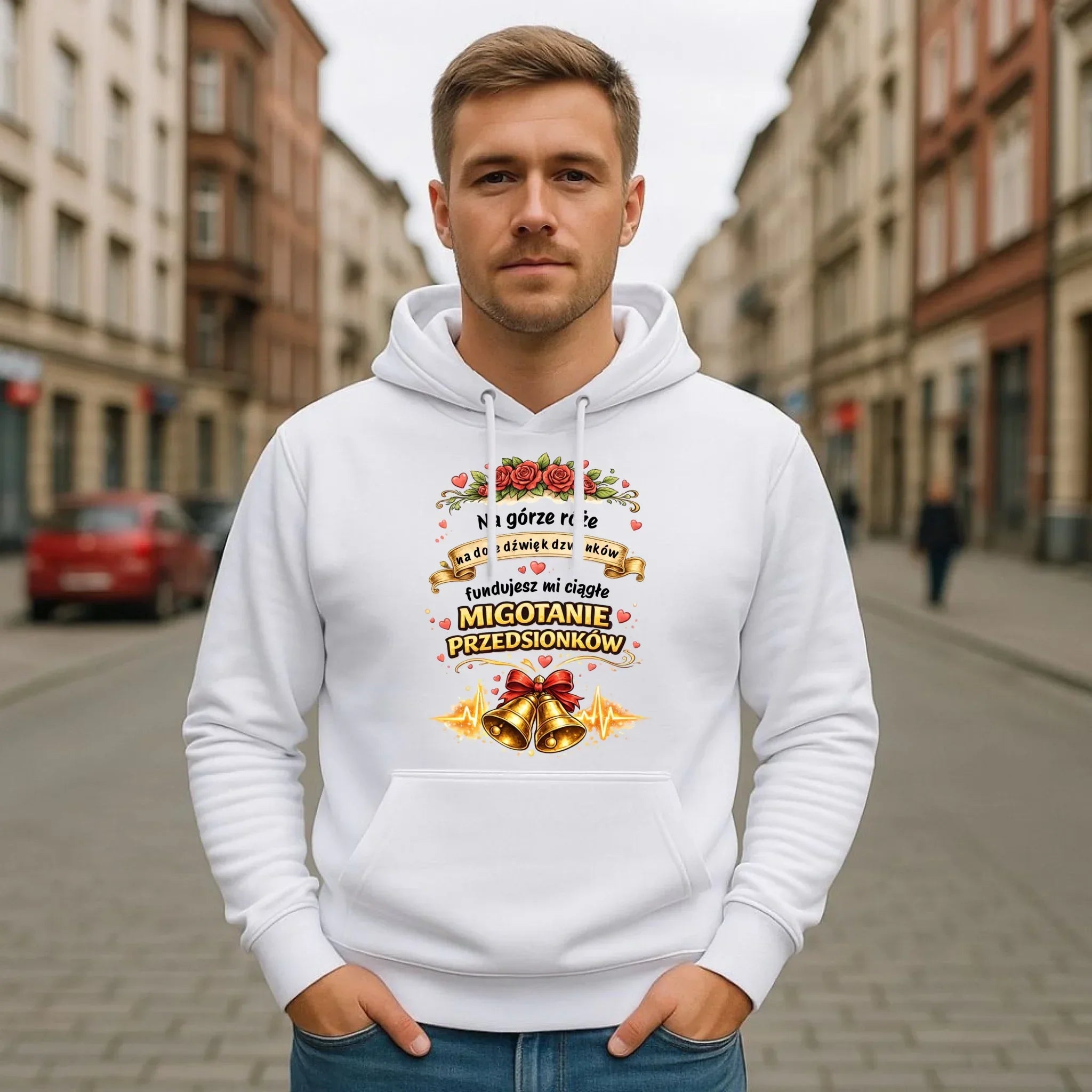 Bluza męska z kapturem - Fundujesz mi ciągłe migotanie przedsionków W71 - StoryCups.pl