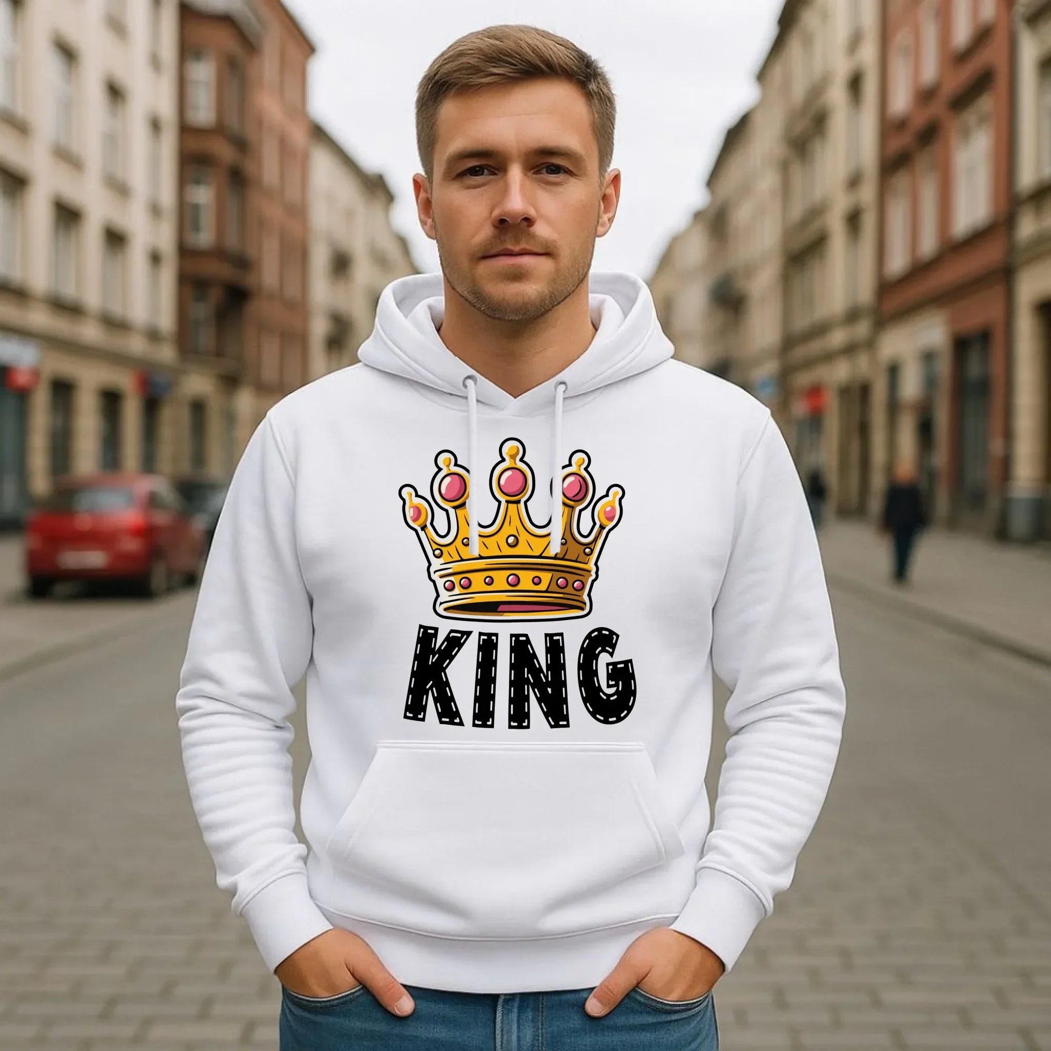 Bluza męska z kapturem - King W41 - StoryCups.pl