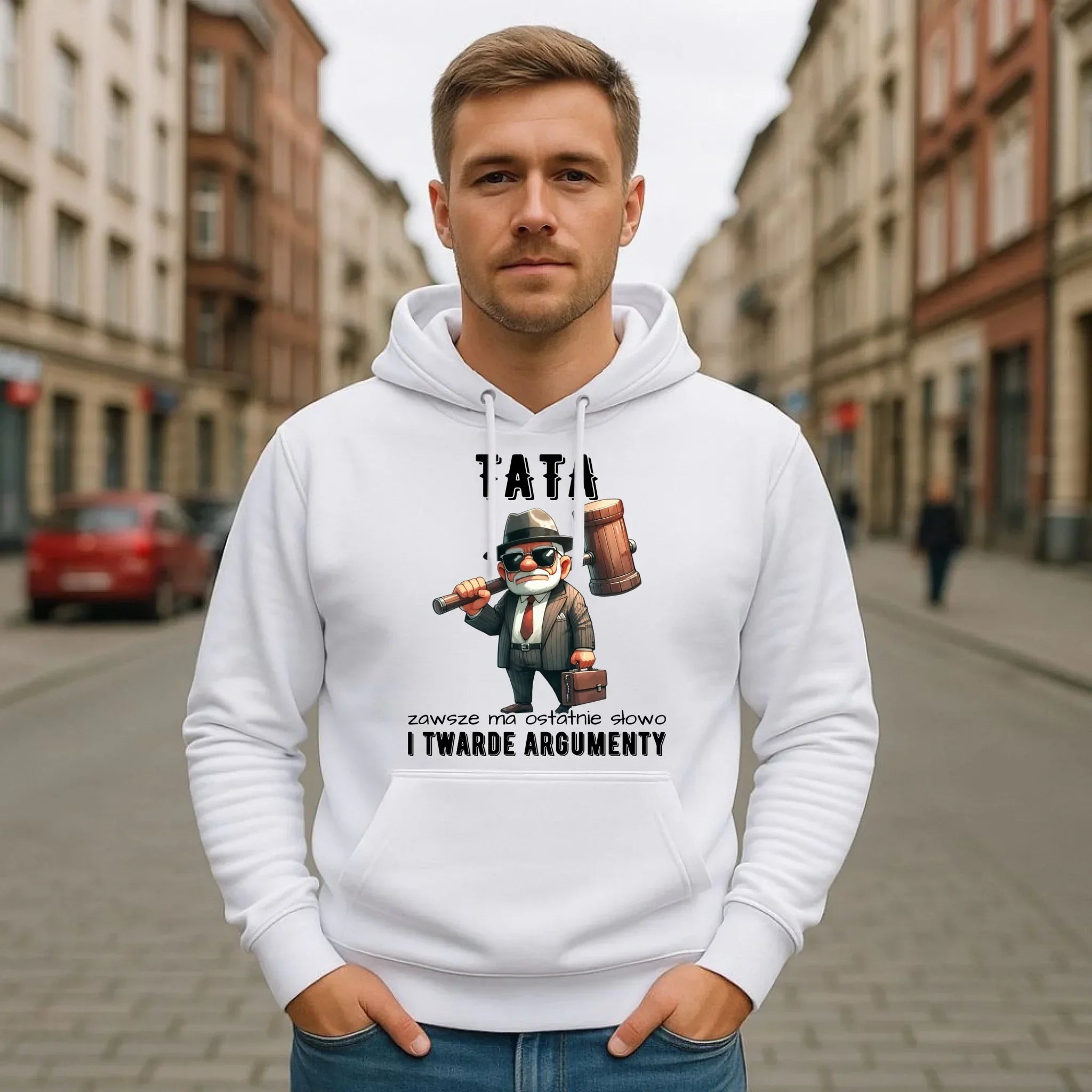 Bluza męska z kapturem dla taty - Tata zawsze ma ostatnie słowo DT82 - StoryCups.pl