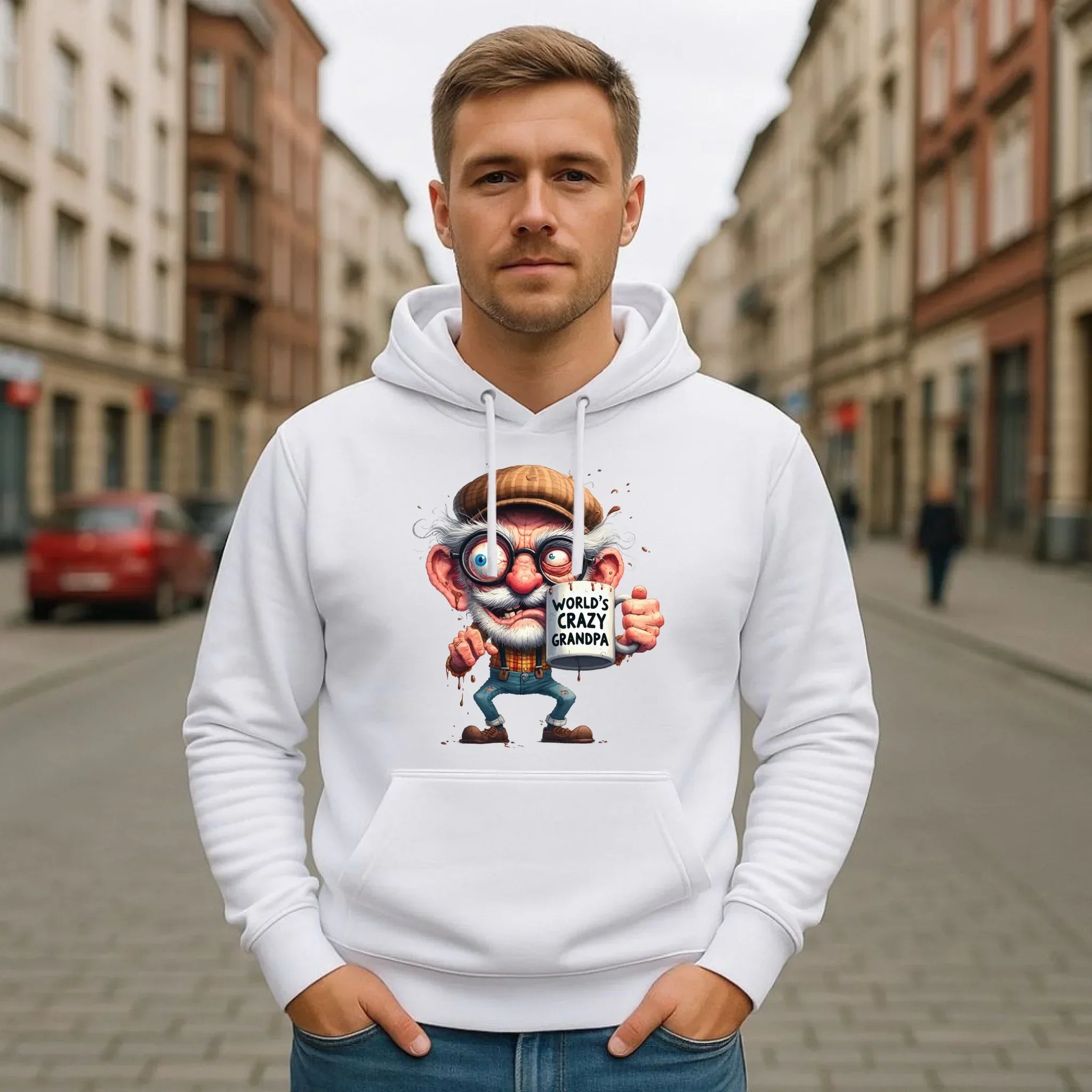 Bluza z kapturem dla dziadka - Crazy grandpa D38 - StoryCups.pl