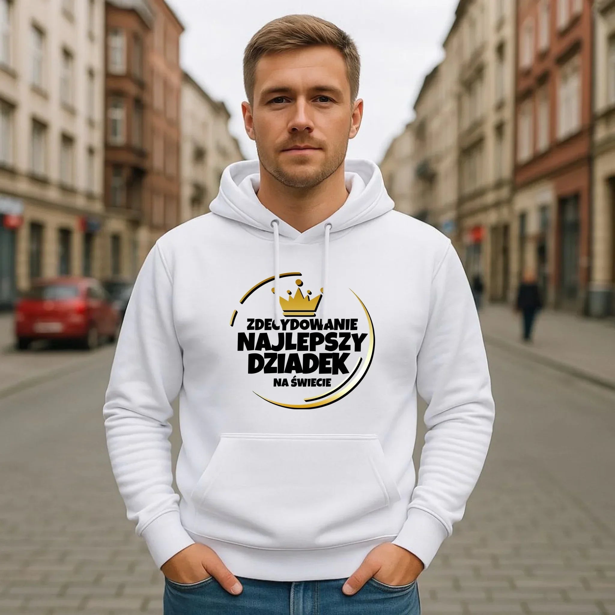 Bluza z kapturem dla dziadka - Zdecydowanie najlepszy dziadek D32 - StoryCups.pl