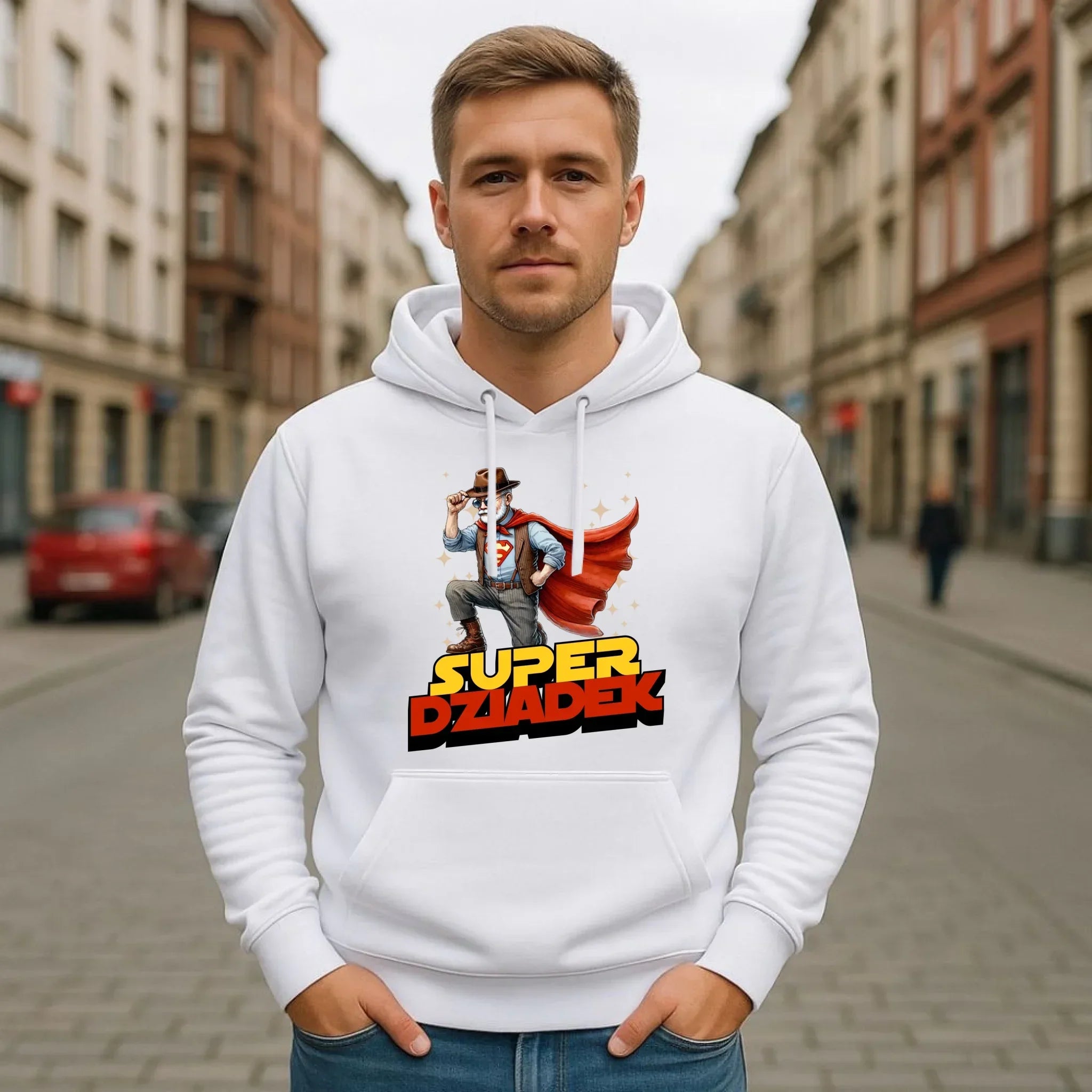 Bluza z kapturem dla dziadka - Super Dziadek D29 - StoryCups.pl
