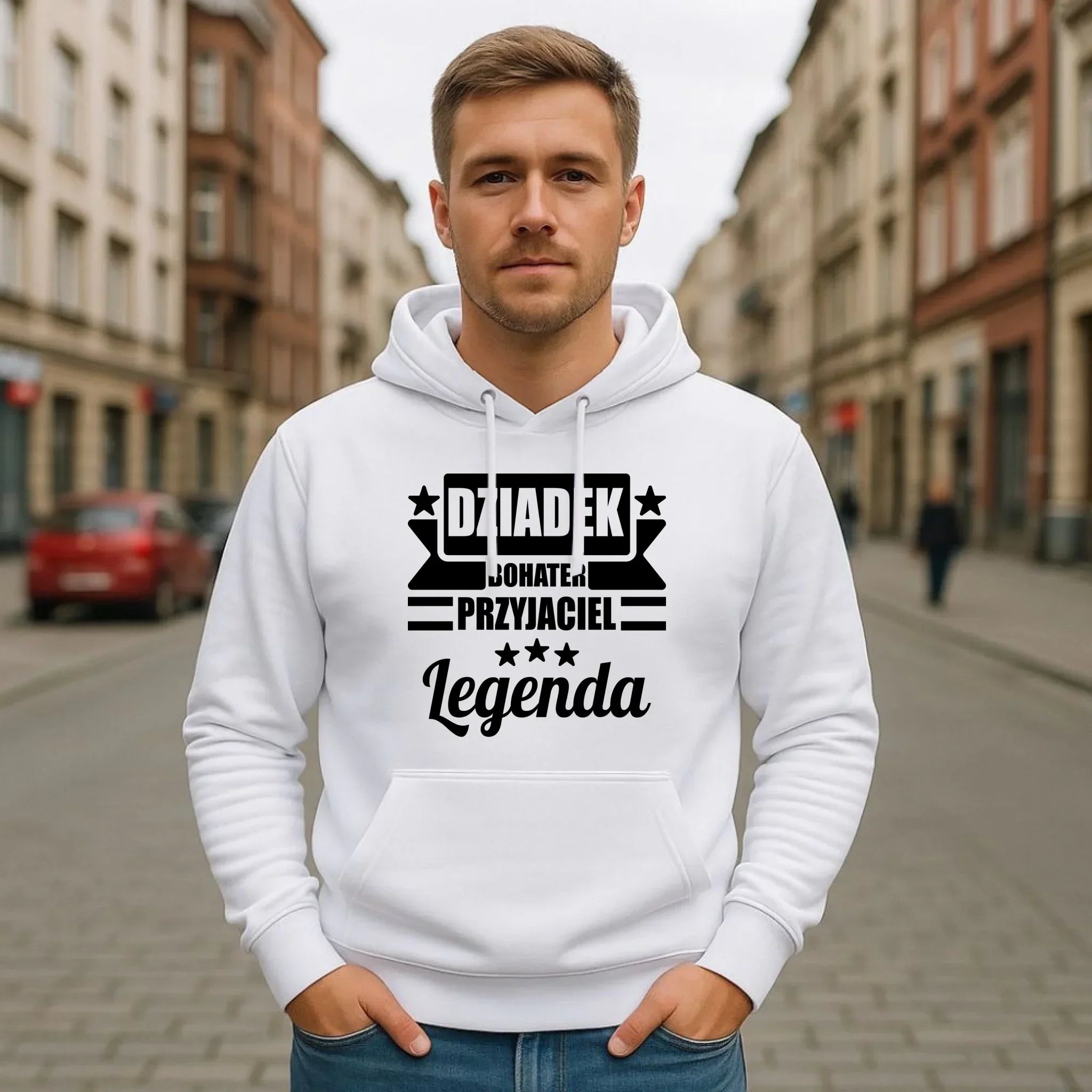 Bluza z kapturem dla dziadka - Bohater przyjaciel legenda D20 - StoryCups.pl