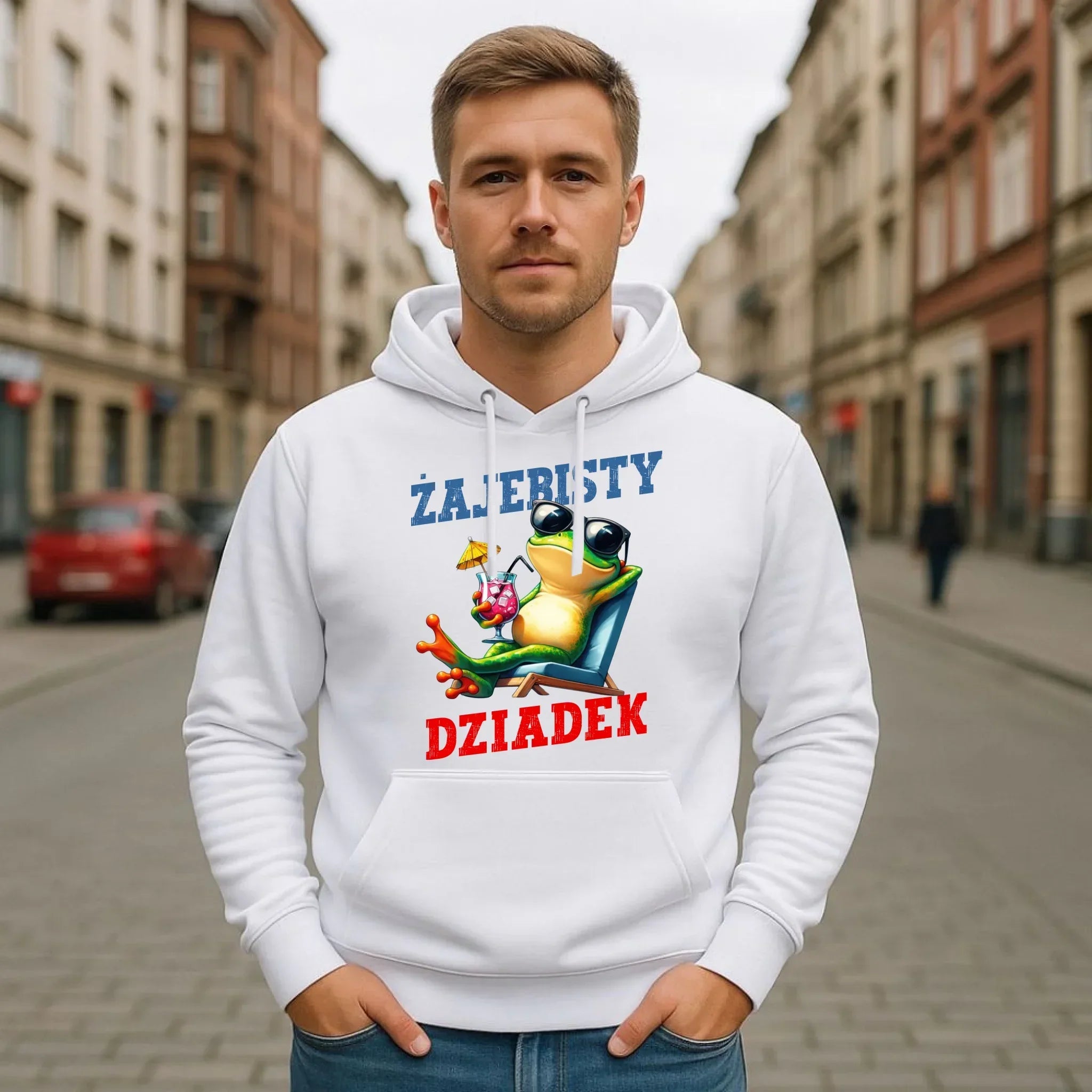 Bluza z kapturem dla dziadka - Żajebisty dziadek D27 - StoryCups.pl