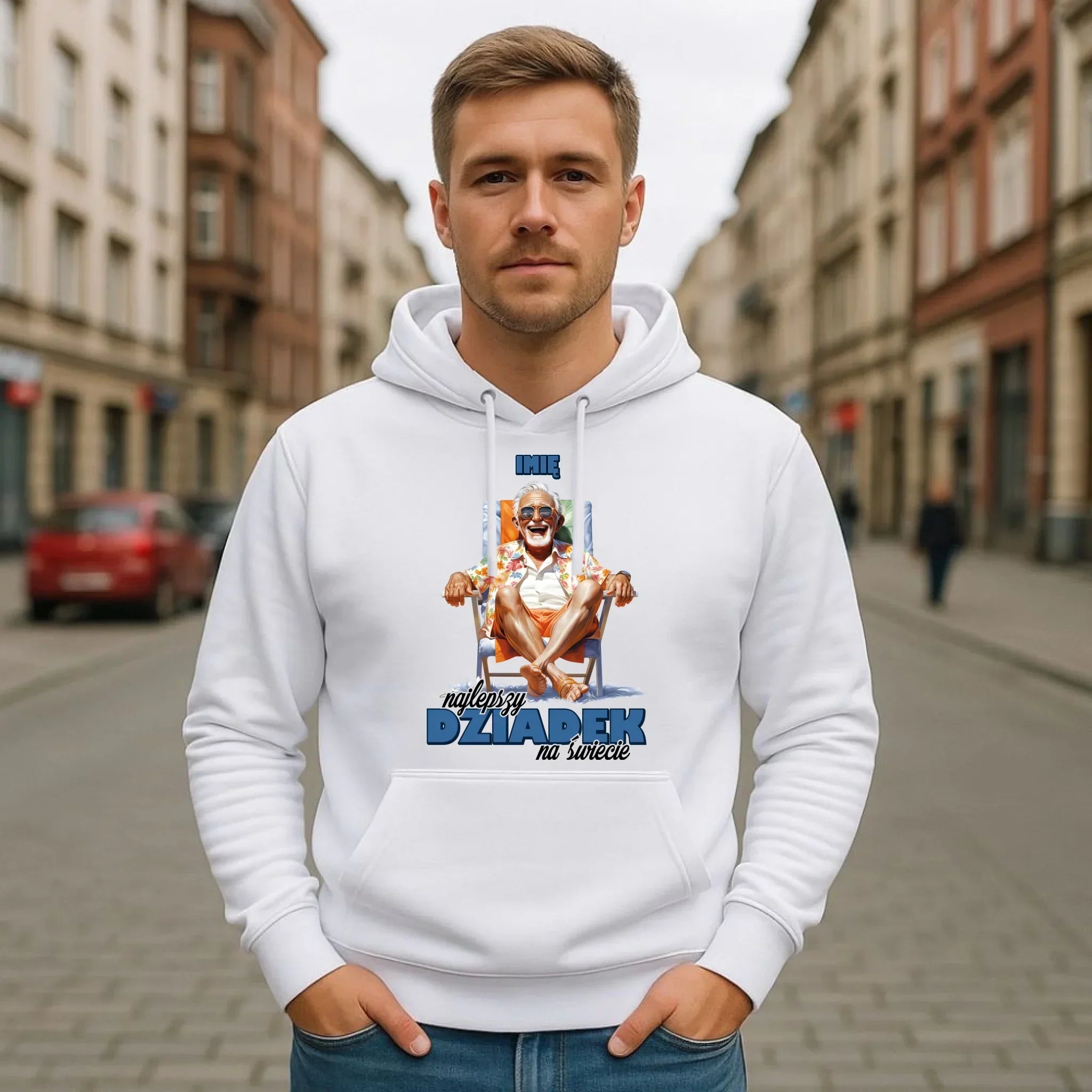 Bluza z kapturem dla dziadka - Najlepszy Dziadek na świecie - personalizowana D14 - StoryCups.pl