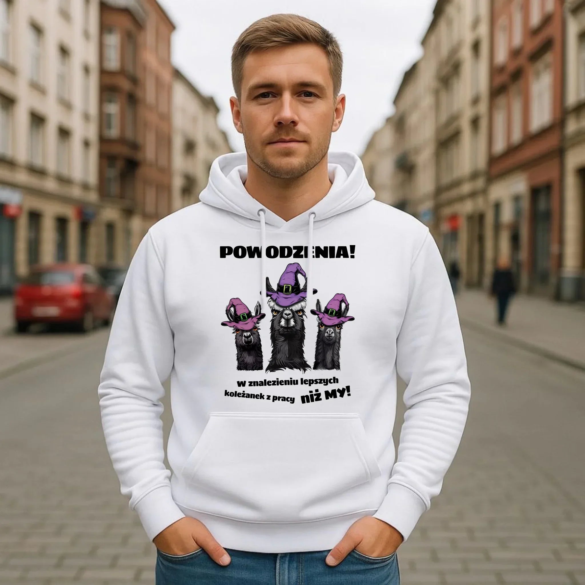 Bluza męska z kapturem na odejście z pracy - Powodzenia w znalezieniu lepszych koleżanek OP07 - StoryCups.pl
