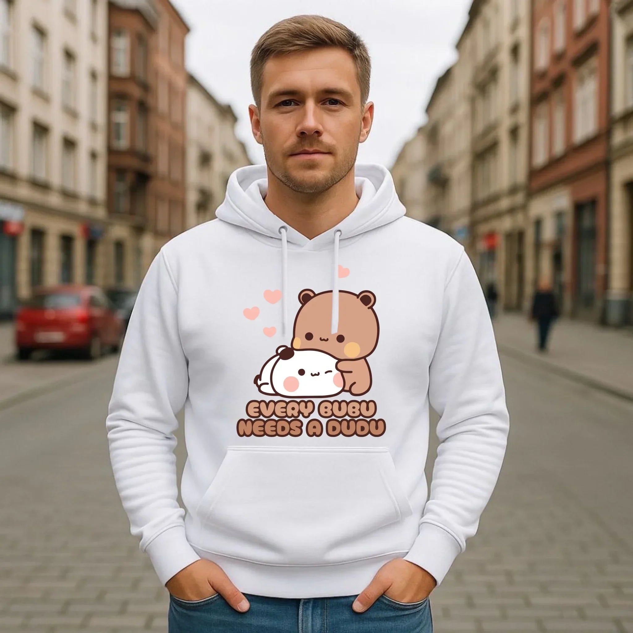 Bluza męska z kapturem dla par - Every Bubu needs a Dudu W33 - StoryCups.pl