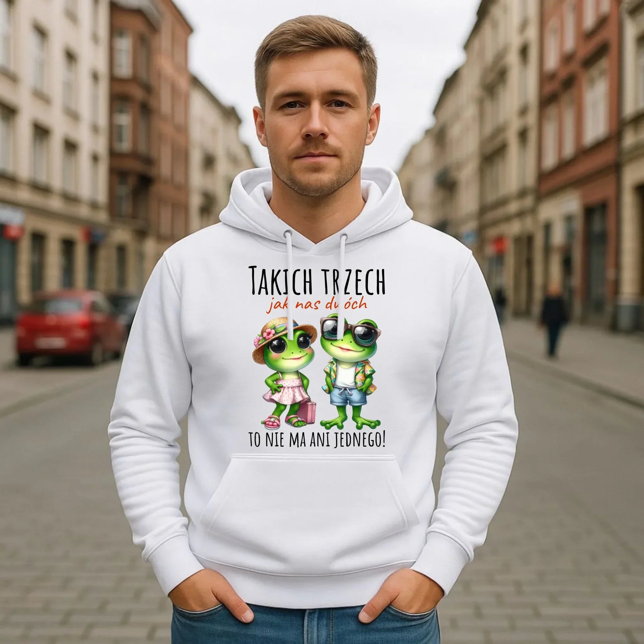 Bluza męska z kapturem - Żabki Takich trzech jak nas dwóch DCH11 - StoryCups.pl