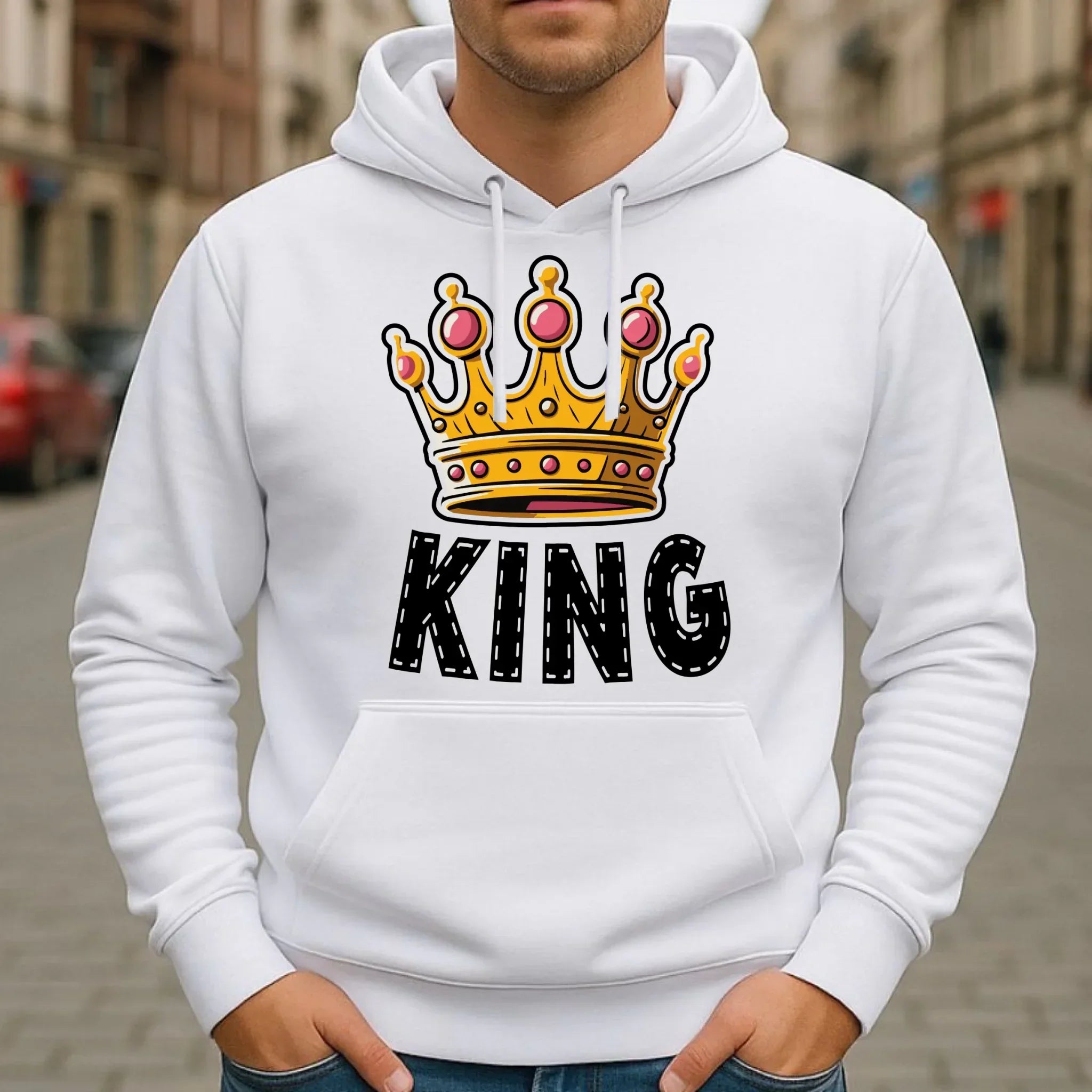 Bluza męska z kapturem - King W41 - StoryCups.pl