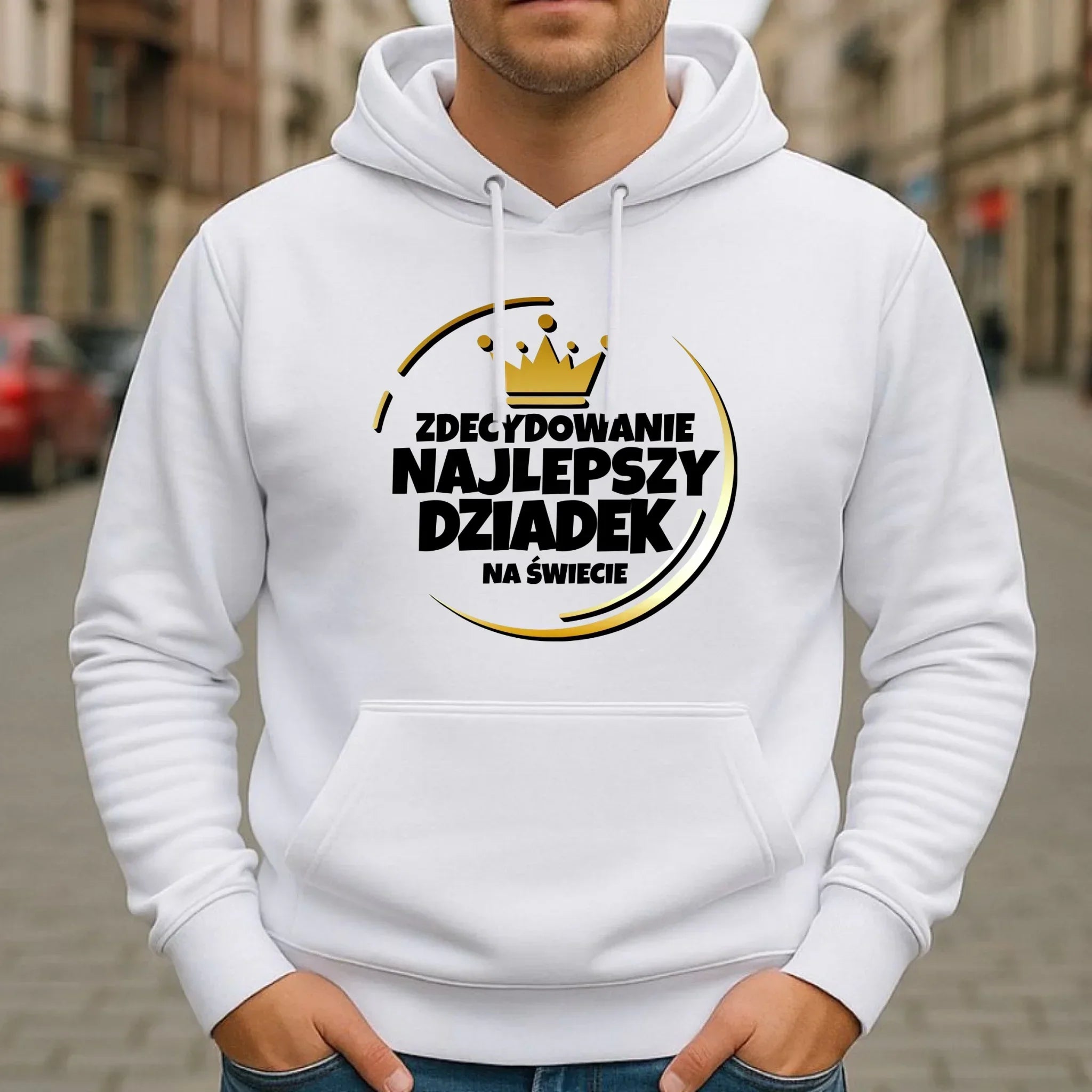 Bluza z kapturem dla dziadka - Zdecydowanie najlepszy dziadek D32 - StoryCups.pl
