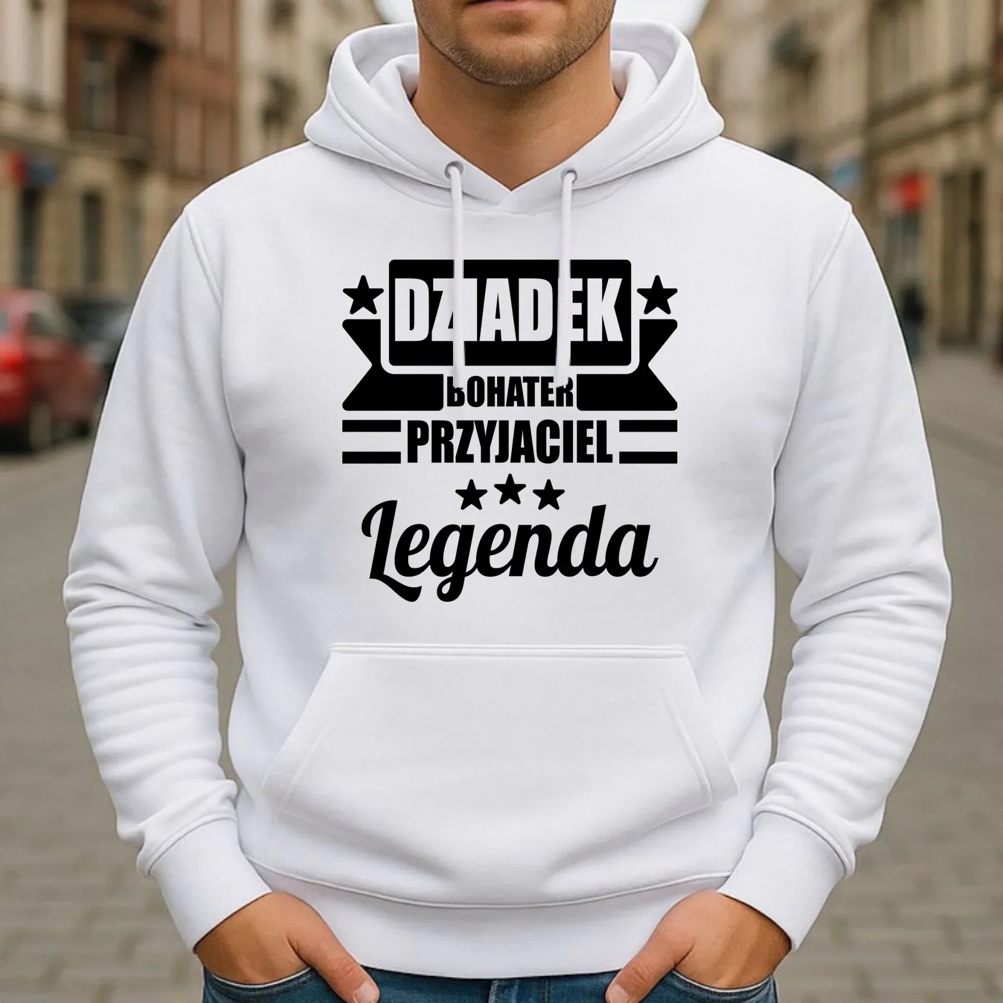 Bluza z kapturem dla dziadka - Bohater przyjaciel legenda D20 - StoryCups.pl